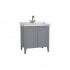 VitrA Valarte Double Door Matt Grey Vanity Unit & Single Tap Basin - 800MM
