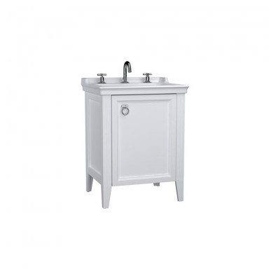 VitrA Valarte Right Hinged Matt White Vanity Unit & Triple Tap Basin - 650MM