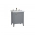 VitrA Valarte Right Hinged Matt Grey Vanity Unit & Triple Tap Basin - 650MM