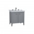 VitrA Valarte Double Door Matt Grey Vanity Unit & Triple Tap Basin - 800MM
