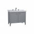 VitrA Valarte Double Door Matt Grey Vanity Unit & Triple Tap Basin - 1000MM