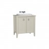 VitrA Valarte Double Door Matt Ivory Vanity Unit & Single Tap Basin - 800MM