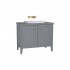 VitrA Valarte Double Door Matt Grey Vanity Unit & Single Tap Basin - 1000MM