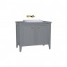 VitrA Valarte Double Door Matt Grey Vanity Unit & Single Tap Basin - 1000MM