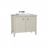 VitrA Valarte Double Door Matt Ivory Vanity Unit & Single Tap Basin - 1000MM