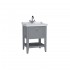 VitrA Valarte Single Drawer Matt Grey Vanity Unit & Single Tap Basin - 650MM