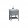 VitrA Valarte Single Drawer Matt Grey Vanity Unit & Single Tap Basin - 650MM