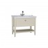 VitrA Valarte Single Drawer Matt Ivory Vanity Unit & Single Tap Basin - 1000MM
