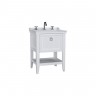VitrA Valarte Single Drawer Matt White Vanity Unit & Single Tap Basin - 650MM