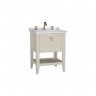 VitrA Valarte Single Drawer Matt Ivory Vanity Unit & Single Tap Basin - 650MM