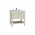 VitrA Valarte Single Drawer Matt Ivory Vanity Unit & Triple Tap Basin - 800MM