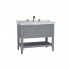 VitrA Valarte Single Drawer Matt Grey Vanity Unit & Triple Tap Basin - 1000MM