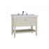 VitrA Valarte Single Drawer Matt Ivory Vanity Unit & Triple Tap Basin - 1000MM