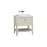 VitrA Valarte Single Drawer Matt Ivory Vanity Unit & Single Tap Basin - 800MM