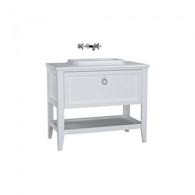 VitrA Valarte Single Drawer Matt White Vanity Unit & Single Tap Basin - 1000MM
