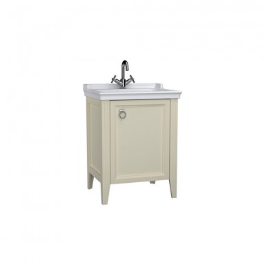 VitrA Valarte Right Hinged Matt Ivory Vanity Unit & Single Tap Basin - 650MM