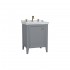 VitrA Valarte Left Hinged Matt Grey Vanity Unit & Triple Tap Basin - 650MM